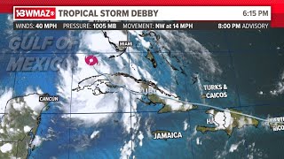 Tropics update Tropical Storm Debby forms over the Gulf of Mexico [upl. by Menides32]