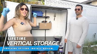 Ultimate Shelving UPGRADES for Lifetime Vertical Storage Shed [upl. by Notluf]