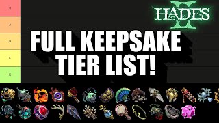 Full Keepsake Tier List  Hades 2 [upl. by Edlitam806]