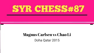 Magnus Carlsen vs Chao Li Doha Qatar 2015 [upl. by Wolff]