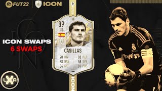 6 Swaps 💪🔥 IKER CASILLAS 89 Mid Icon  Player Review  FIFA 22 Ultimate Team [upl. by Lala]