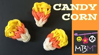 Rainbow Loom Band Candy Corn Charm Perfect for Halloween [upl. by Llednahs]