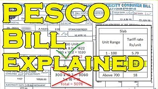 PESCO Electricity Bill Explained PASHTO [upl. by Odarnoc455]