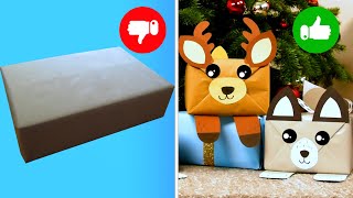 EMBALLAGES CADEAU DIY POUR NOËL🎁🎄Idées demballage cadeau [upl. by Bonis]