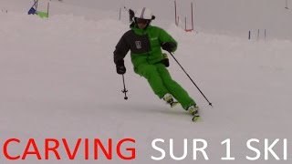 Comment faire un virage CARVING  coupé en ski  le virage sur un ski [upl. by Hauger]