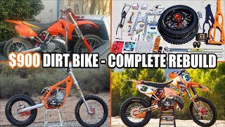 900 dirt bike KTM 250SX complete rebuild  time lapse [upl. by Leblanc708]