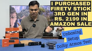 Amazon Fire TV Stick 3rd Gen Dolby Atmos Test  Firestick 3rd Gen Unboxing Setup and Review [upl. by Keele353]