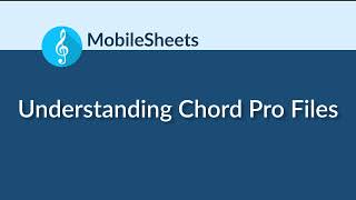 MobileSheets  Understanding ChordPro Files [upl. by Amador]