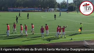 Il rigore trasformato da Brutti in Santa MarinellaDuepigrecoroma [upl. by Ehc887]