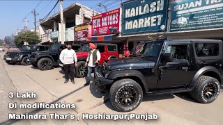 3 LAKH DI Modification  Mahindra Thar  Many More Accessories For Cars  Behl MotorsHoshiarpur Pb [upl. by Noelopan]