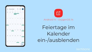 Feiertage im Kalender einblenden oder ausblenden  OnePlus Android 14  OxygenOS 14 [upl. by Pellegrini769]