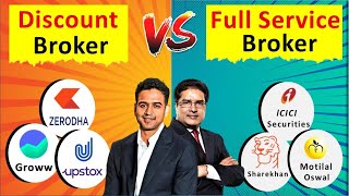 Discount Broker Vs Full Service Broker Which Broker Is Best For Beginners In Stock Market [upl. by Ffilc]