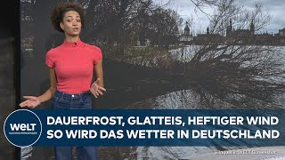 WETTER Glatteis Dauerfrost starker Wind Der Winter kommt hart nach Deutschland [upl. by Bethel]