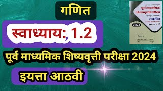 8th Scholarship Maths Swadhyay 12 for 2024 [upl. by Harutak]