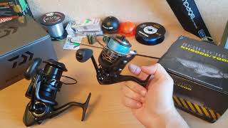 Обзорчик катушек Daiwa Black Widow 25A и Baihaichen Lizard KH6000 [upl. by Akieluz617]