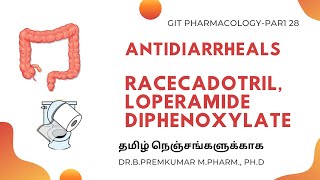 Antidiarrheals  Racecadotril Loperamide Diphenoxylate  GIT Pharmacology  Part 28  Tamil [upl. by Graeme]