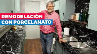 Cómo instalar porcelanato en un mesón de cocina [upl. by Adnaluoy]