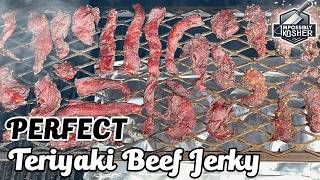 Smoky Teriyaki Beef Jerky 2 Ways  Easy Kosher Recipe on a Yoder Pellet Grill [upl. by Hengel958]