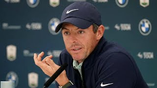 Rory McIlroy makes LIV Golf merger stance clear ahead of Brooks Koepka and Bryson DeChambeau match [upl. by Nunci]