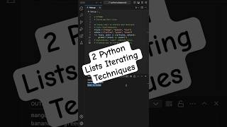 2 Python Lists Iterating Techniques python programming coding [upl. by Devitt]