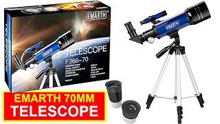 Telescope for Beginners Emarth 70mm Refracting Telescope [upl. by Winna839]