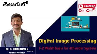 Walsh Transform in image processing with example imageprocessing digitalimageprocessing intelugu [upl. by Anuaf]