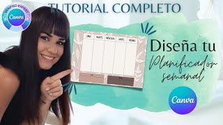 Planificador en Canva  Diseña tu propio planner semanal 💙 TUTORIAL CANVA 💙 [upl. by Lucian190]