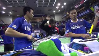 Yonex French Open 2015  Badminton SF M2MD  ConKol vs AhsSet [upl. by Cyprio]