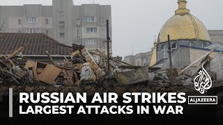 Russian air strikes Moscow launches largest attacks of the war [upl. by Yalcrab920]