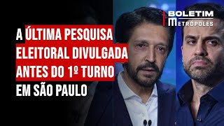 A última pesquisa eleitoral divulgada antes do 1º turno em São Paulo [upl. by Rammus144]