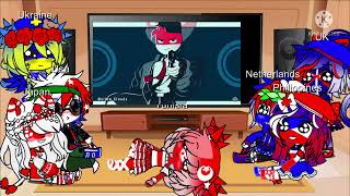 Countryhumans react to memes  part 5    100 sub celebration vid  ✨  OLD au [upl. by Akinorev]