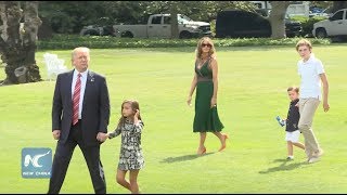 Trump departs White House with Grandkids Melania Ivanka to Camp David [upl. by Ayomat]