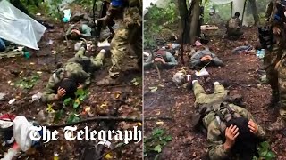 Moment Russian troops surrender to Ukrainian soldiers in Izyum [upl. by Yendis]