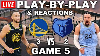 Golden State Warriors vs Memphis Grizzlies Game 5  Live PlayByPlay amp Reactions [upl. by Stephannie]