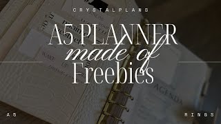 A5 PLANNER MADE JUST OF FREEBIES  setup and links [upl. by Ynoffit]