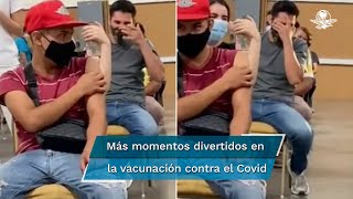 Joven grita cuando lo vacunan y se vuelve viral en TikTok [upl. by Avle546]