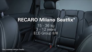 RECARO Milano Seatfix How to install the child seat correctly [upl. by Otilegna628]