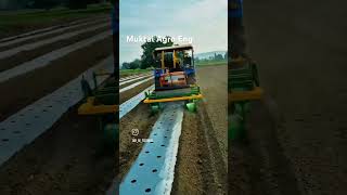 4 in 1 mulching machine 1bed 2fertilizer 3drip 4mulching [upl. by Eerat338]