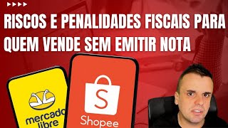 RISCO E PENALIDADES FICAIS PRODUTO SEM NFE MERCADO LIVRE E SHOPEE empreender mercadolivre shopee [upl. by Waal]