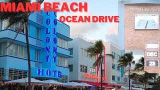 Miami Beach  Ocean Drive  Walking Tour  Dec 23 [upl. by Nordgren]