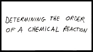 Determining the Order of a Reaction [upl. by Enenstein]