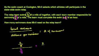 Dividing fractions word problems ex 2 [upl. by Sadick334]