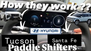 How do paddle shifters work on Hyundai Tucson and Santa Fe PHEV [upl. by Aleka374]