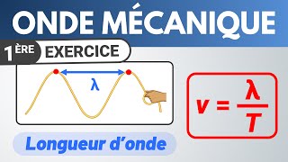 Calculer la célérité dune onde mécanique   1ere  Physique [upl. by Annayr]