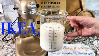 IKEA Vardagen Measuring Cup Glass Size 34 oz Kitchen Review [upl. by Nnylrac]