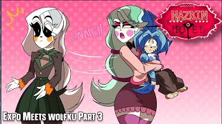 Expo Meets Wolfku Part 3  Hazbin Hotel Comic Dub [upl. by Aiekram]