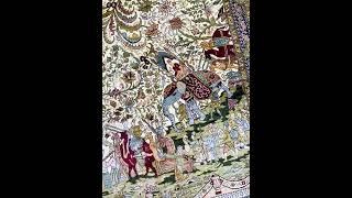 Oriental Persian Carpet Handmade Silk Tapestry 10x14ft [upl. by Ahseikal]