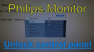 HOW TO UNLOCK PHILIPS MONITOR CONTROL [upl. by Nessa712]