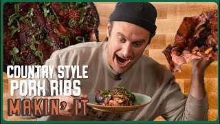 Smoked Pork Ribs  Makin’ It  Brad Leone [upl. by Grega]