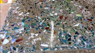 Polished concrete with Recycled Glass Surfaces [upl. by Ahtar]